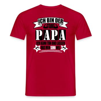 Ich bin der starke Papa - Männer T-Shirt - Rot - Vorne - AI Model Male 178 dark (178cm)