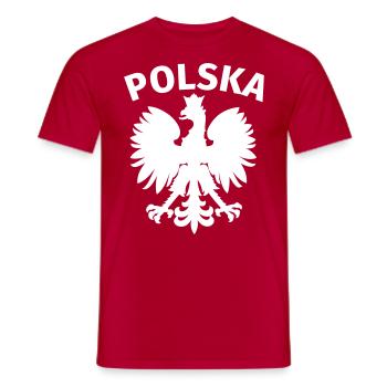 I love Polska Adler - Männer T-Shirt - Rot - Vorne - AI Model Male 178 dark (178cm)