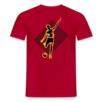 Soccer Fußballspiel Fußballer Ballsport Fußball - Männer T-Shirt - Rot - Vorne - AI Model Male 178 dark (178cm)