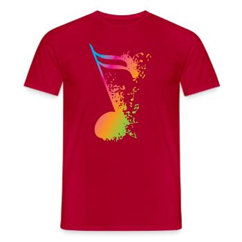 Music Musicians Music Music Fan Music Lover Musician - Men's T-Shirt - red - Front - AI Model Male 178 dark (178cm)