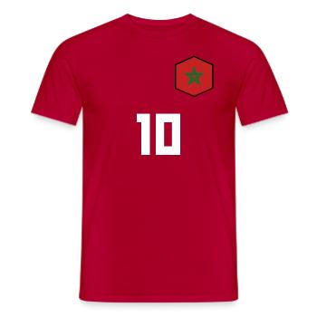 Marokko - Männer T-Shirt - Rot - Vorne - AI Model Male 178 dark (178cm)