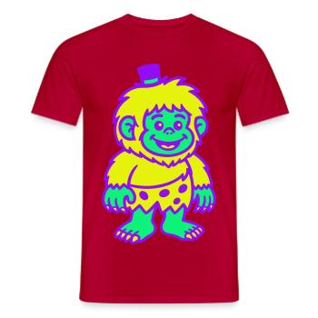 Homme avec un chapeau - T-shirt homme - rouge - Devant - AI Model Male 178 dark (178cm)