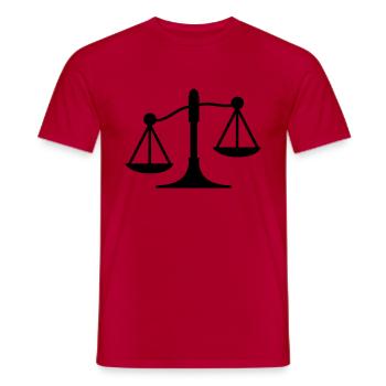 lawyer scales profession - T-shirt homme - rouge - Devant - AI Model Male 178 dark (178cm)