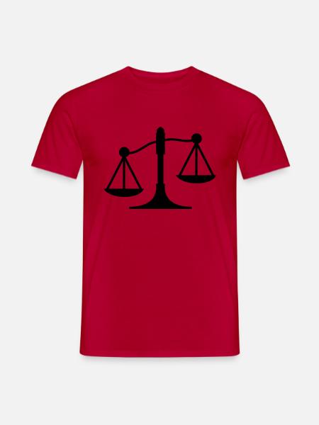 lawyer scales profession - Männer T-Shirt - Rot