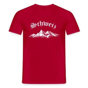 Schweiz - Männer T-Shirt - Rot - Vorne - AI Model Male 178 dark (178cm)
