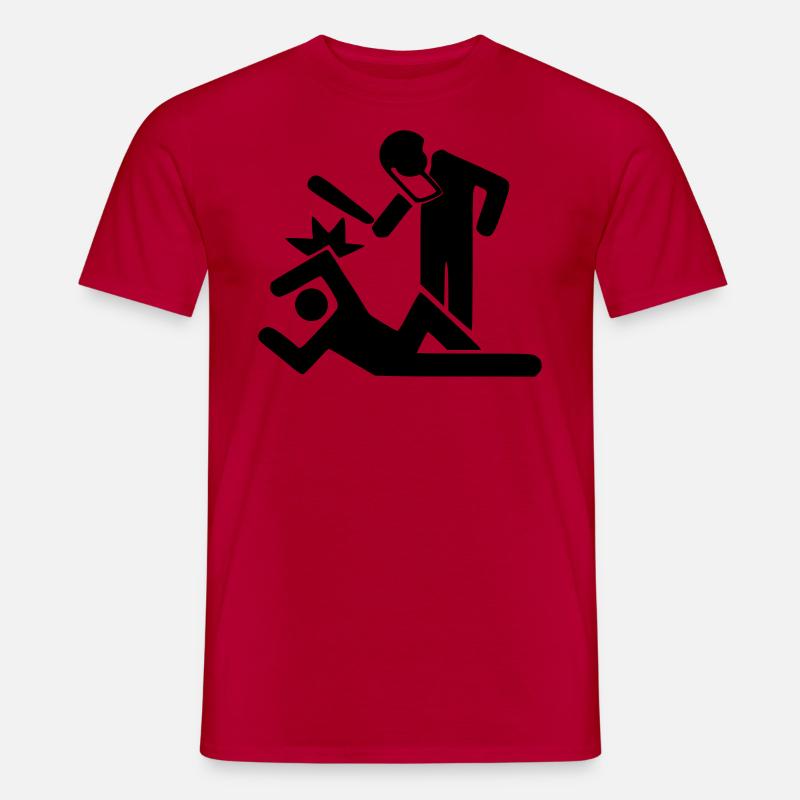 Demonstration Schläger - Männer T-Shirt - Rot