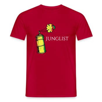 Spray pour batterie et basse Junglist - Reggae Good Vibe - T-shirt homme - rouge - Devant - AI Model Male 178 dark (178cm)