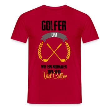 Golf opa cool - Männer T-Shirt - Rot - Vorne - AI Model Male 178 dark (178cm)