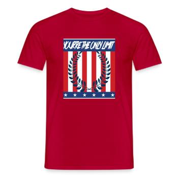 Youre the only limit - Männer T-Shirt - Rot - Vorne - AI Model Male 178 dark (178cm)