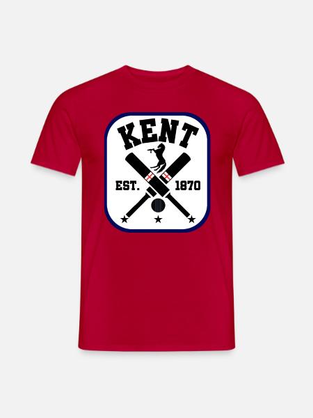 Kent County Cricket - Männer T-Shirt - Rot