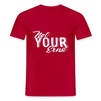 Not Your Ernst Nicht dein Ernst Denglisch als Gesc - Männer T-Shirt - Rot - Vorne - AI Model Male 178 dark (178cm)