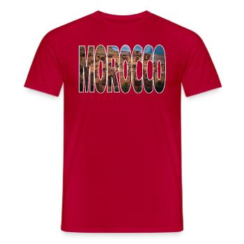 Maroc - T-shirt homme - rouge - Devant - AI Model Male 178 dark (178cm)