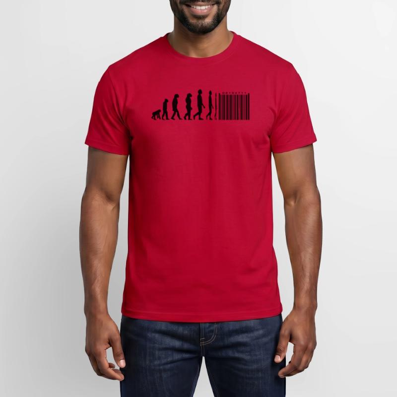Evolution code à barres T-shirt homme