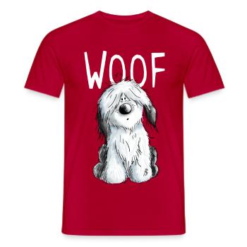 Woof Bobtail - Bobtails - Old English Sheepdog - Männer T-Shirt - Rot - Vorne - AI Model Male 178 dark (178cm)