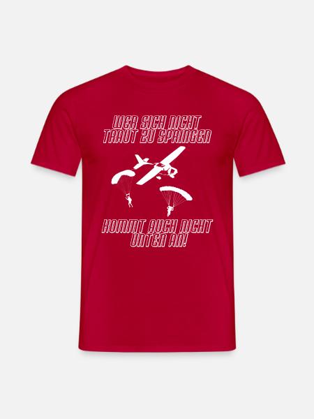 Wer sich nicht traut zu springen - Männer T-Shirt - Rot