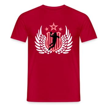 handballerin_f_3c - Männer T-Shirt - Rot - Vorne - AI Model Male 178 dark (178cm)