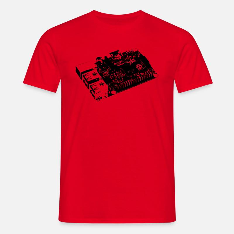 DIY - Raspberry Pi - Linux - Männer T-Shirt - Rot