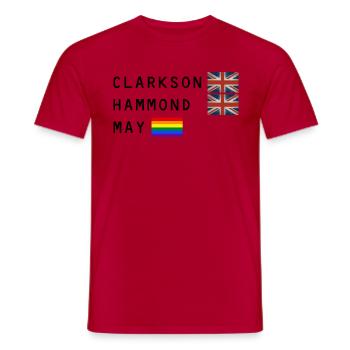 Clarkson Hammond May - Men's T-Shirt - red - Front - AI Model Male 178 dark (178cm)
