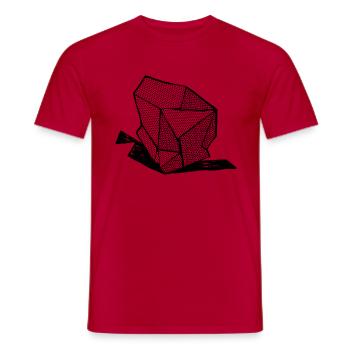 ROCK Nr. 1 bw - Männer T-Shirt - Rot - Vorne - AI Model Male 178 dark (178cm)