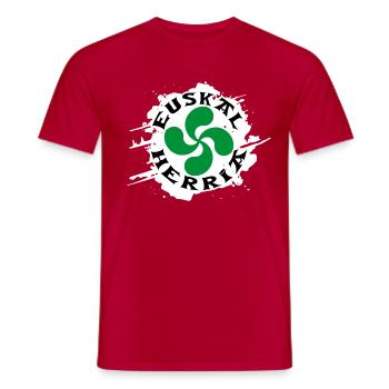 Croix Basque - Lauburu - T-shirt homme - rouge - Devant - AI Model Male 178 dark (178cm)