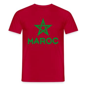 Marokko - Männer T-Shirt - Rot - Vorne - AI Model Male 178 dark (178cm)