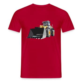 Radlader - Männer T-Shirt - Rot - Vorne - AI Model Male 178 dark (178cm)