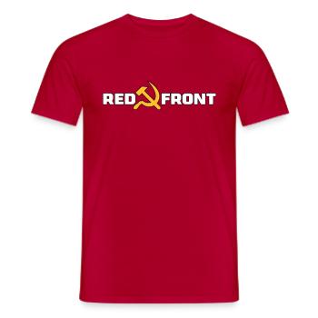 Front rouge - marteau et faucille - T-shirt homme - rouge - Devant - AI Model Male 178 dark (178cm)