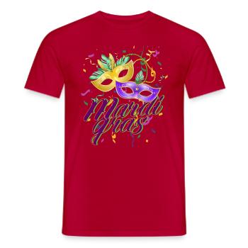 CARNAVAL DE MARDI GRAS - T-shirt homme - rouge - Devant - AI Model Male 178 dark (178cm)