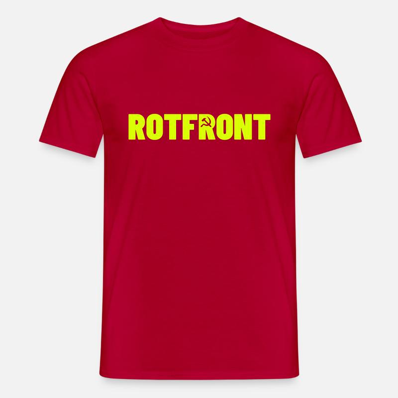 Rotfront (mit Hammer&Sichel) - Männer T-Shirt - Rot