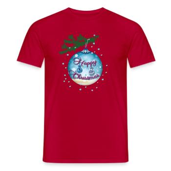Blue Bauble - Men's T-Shirt - red - Front - AI Model Male 178 dark (178cm)