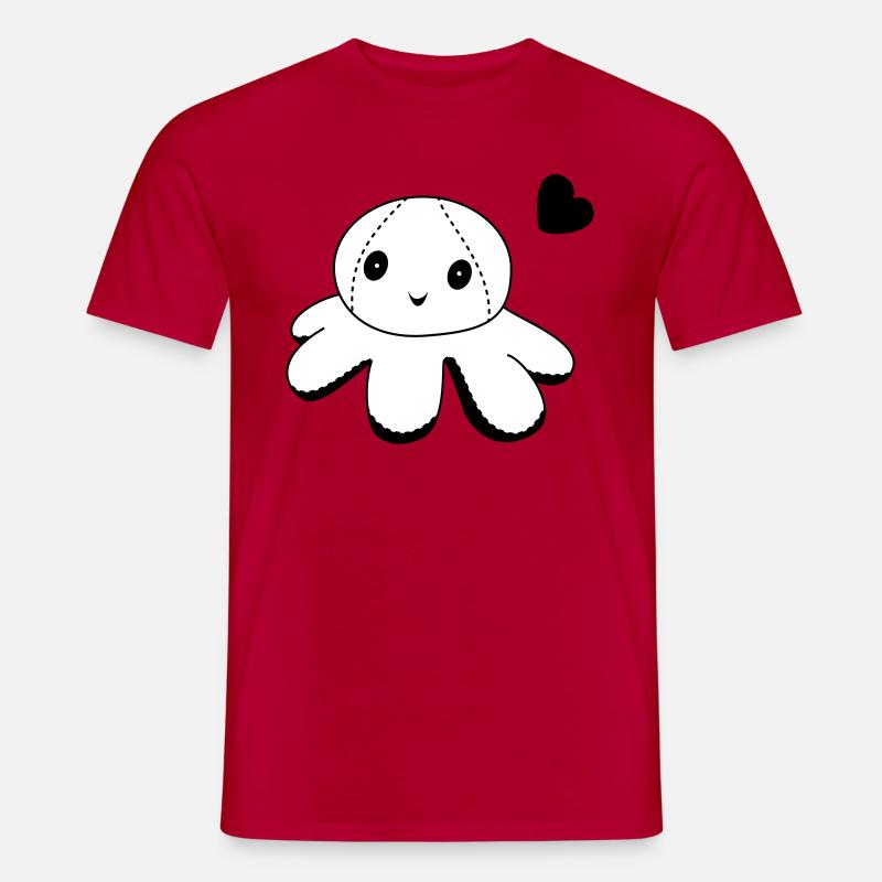 Krake - Männer T-Shirt - Rot