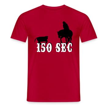 (150sec) - Männer T-Shirt - Rot - Vorne - AI Model Male 178 dark (178cm)