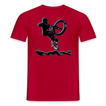 BMX Bike - Männer T-Shirt - Rot - Vorne - AI Model Male 178 dark (178cm)