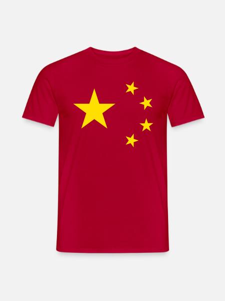 China Sterne - Männer T-Shirt - Rot