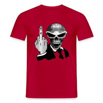 Skull fuck - Men's T-Shirt - red - Front - AI Model Male 178 dark (178cm)