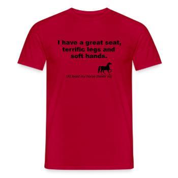 Horse - Männer T-Shirt - Rot - Vorne - AI Model Male 178 dark (178cm)