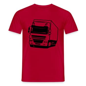 Truck truck trailer - Men's T-Shirt - red - Front - AI Model Male 178 dark (178cm)