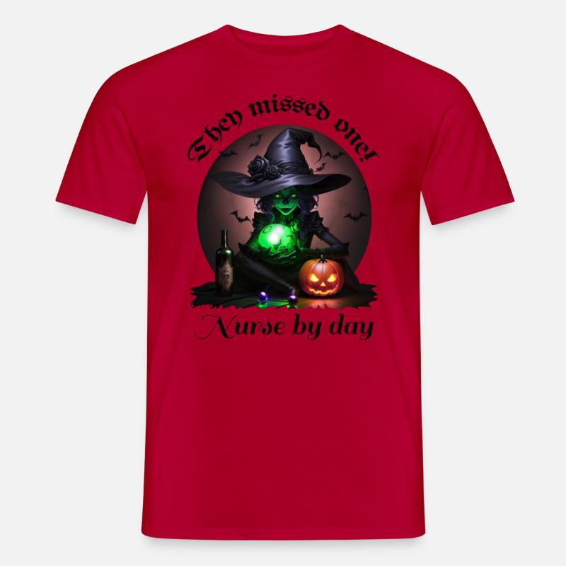 Hexenhafte Krankenschwester - Männer T-Shirt - Rot