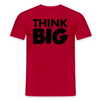 Think Big - T-shirt homme - rouge - Devant - AI Model Male 178 dark (178cm)