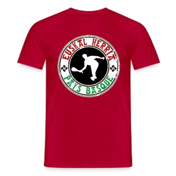 pelote basque 04 - T-shirt homme - rouge - Devant - AI Model Male 178 dark (178cm)