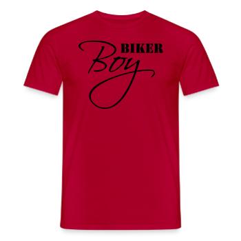 Biker Boy - Männer T-Shirt - Rot - Vorne - AI Model Male 178 dark (178cm)