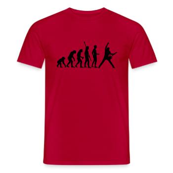 evolution_guitar_b - Men's T-Shirt - red - Front - AI Model Male 178 dark (178cm)