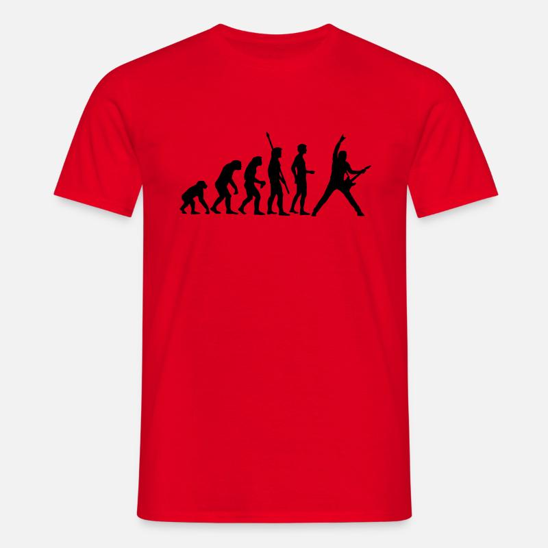 evolution_guitar_b - T-shirt Homme - rouge