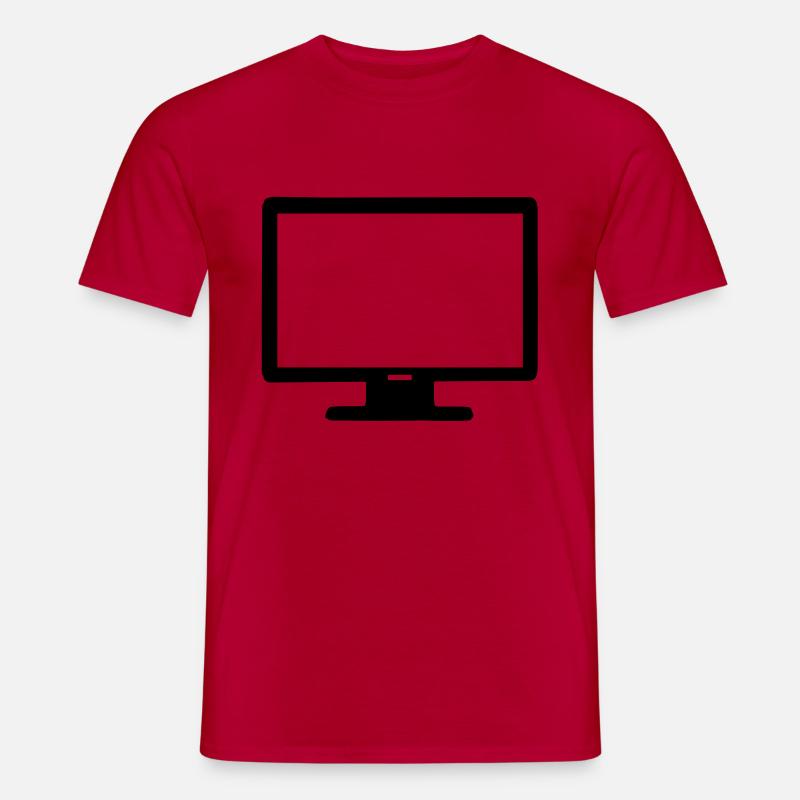 Computer Bildschirm - Männer T-Shirt - Rot