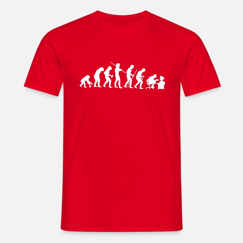 evolution - Männer T-Shirt - Rot