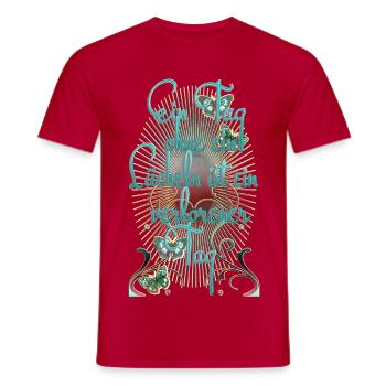 Schmetterling ohne lächeln verlorener Tag Emotion - Männer T-Shirt - Rot - Vorne - AI Model Male 178 dark (178cm)