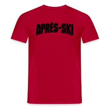 Apres-Ski - Männer T-Shirt - Rot - Vorne - AI Model Male 178 dark (178cm)