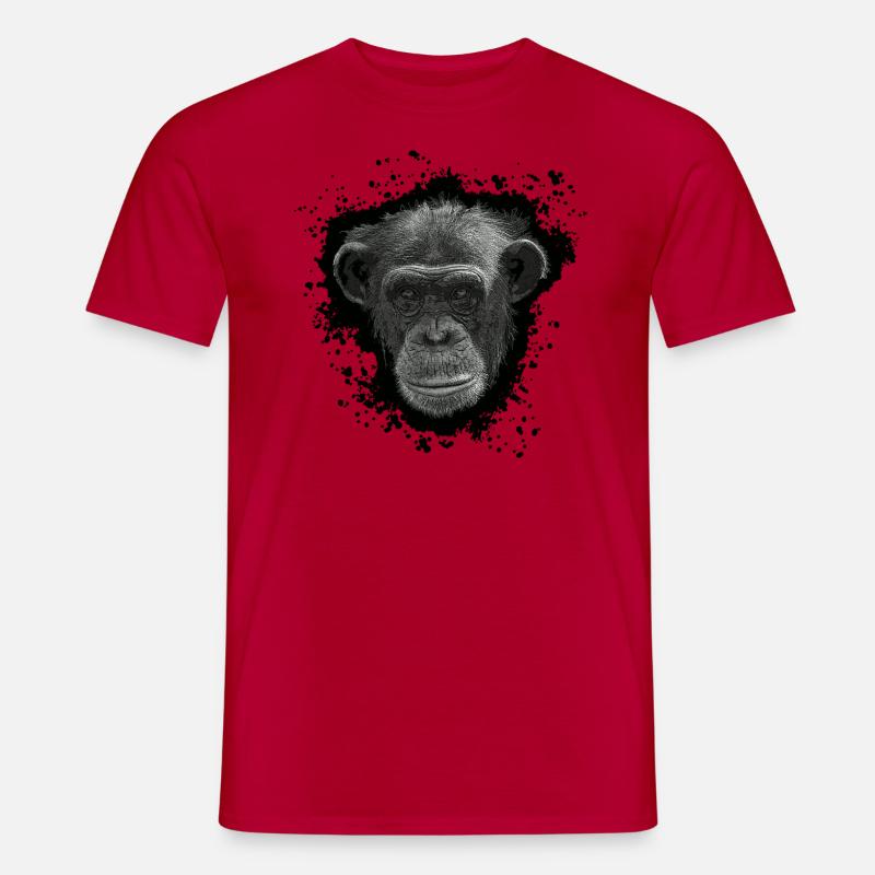 Affe Menschenaffe Schimpanse - Männer T-Shirt - Rot