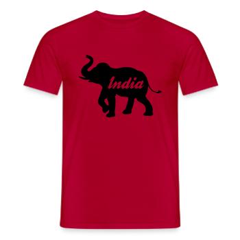 india - Männer T-Shirt - Rot - Vorne - AI Model Male 178 dark (178cm)