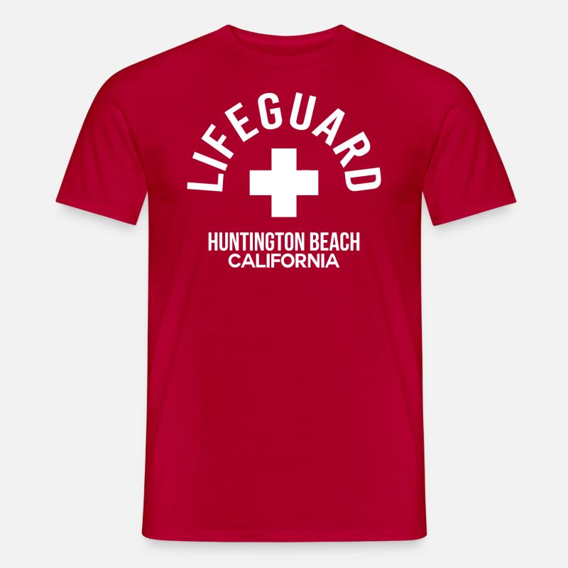 Rettungsschwimmer-Grafik - Männer T-Shirt - Rot